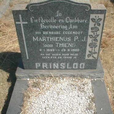 PRINSLOO Marthienus P J 1909-1980