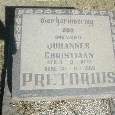 PRETORIUS Johannes Christiaan 1872-1969