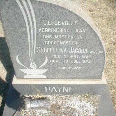 PAYNE Stoffelina Jacoba geb. BOTHA 1887-1972