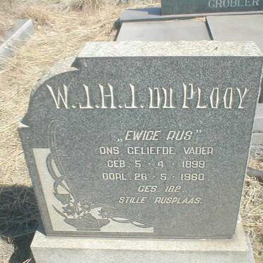 PLOOY W.J.H.J., du 1899-1960