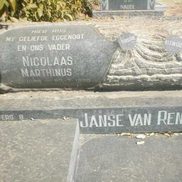 RENSBURG Nicolaas Marthinus, Janse van 1889-1968