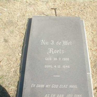 ROETS Nic J. de Wet 1908-1946
