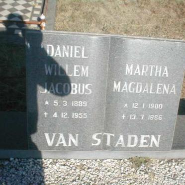 STADEN Daniel Willem Jacobus, van 1889-1955 &amp; Martha Magdalena 1900-1986