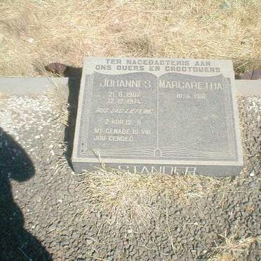 STANDER Johannes 1907-1974 &amp; Margaretha 1916-
