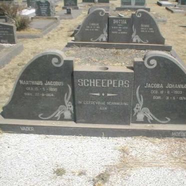 SCHEEPERS Marthinus Jacobus 1898-1964 &amp; Jacoba Johanna 1903-1974