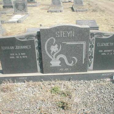 STEYN Adriaan Johannes 1882-1970 &amp; Elizabeth Johanna BOSHOFF 1897-1986