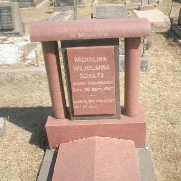 SCHOLTZ Michalina Wilhelmina nee HAMMANN -1942