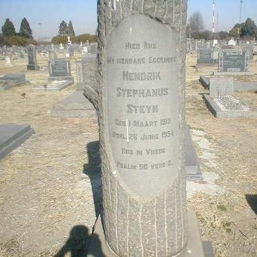 STEYN Hendrik Stephanus 1910-1954