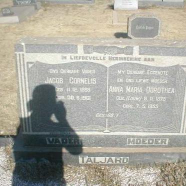 TALJARD Jacob Cornelius 1868-1961 &amp; Anna Maria Dorothea LOUW 1875-1955