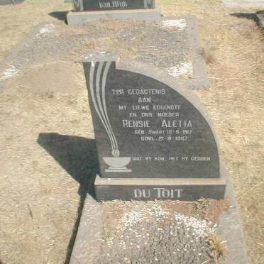 TOIT Rensie Aletta, Du nee SWART 1917-1967