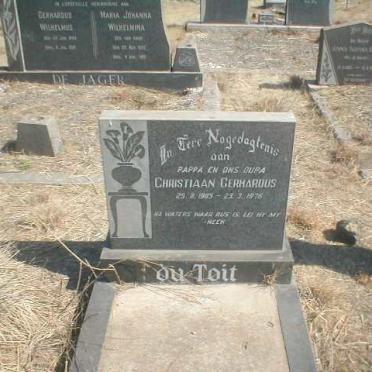 TOIT Christiaan Gerhardus, du 1905-1976