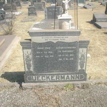 UECKERMANN Robert Philip 1858-1859-1948 &amp; Elizabeth Christina BADENHORST 1859-1948