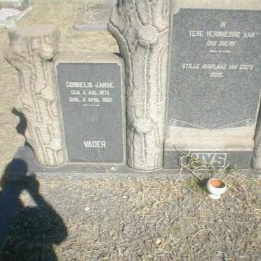 UYS Cornelius Janse 1875-1950