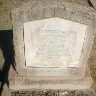 UYS A.E.J. 1861-1939 nee NAUDE