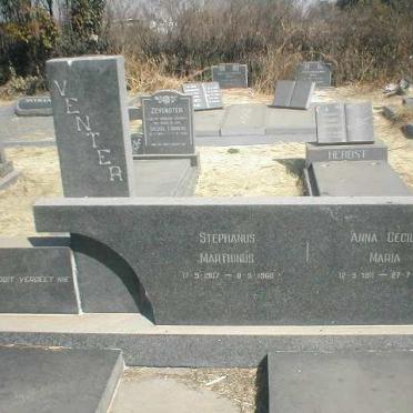 VENTER Stephanus Marthinus 1907-1968 &amp; Anna Cecilia Maria 1911-2003
