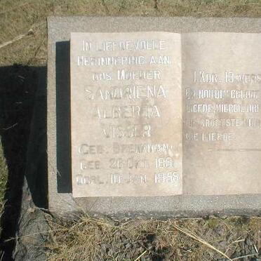 VISSER Sandriena Alberta nee BIERMAN 1891-1958