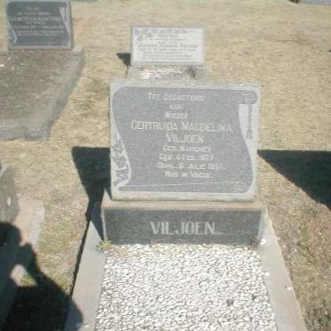 VILJOEN Gertruida Magdalena Mahoney 1877-1957