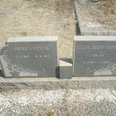 VENTER Andries 1892-1964 &amp; C.J. H. UYS 1907-1959