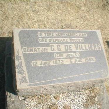 VILLIERS C C nee JONES, de 1872-1958