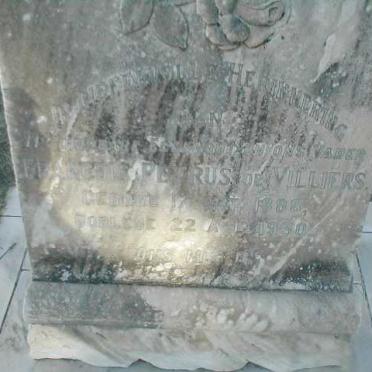 VILLIERS Francois Petrus, de 1888-1930