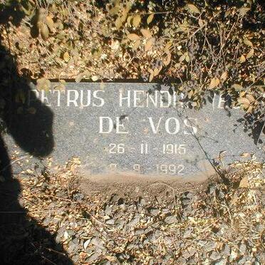 VOS Petrus Hendrik, de 1915-1992