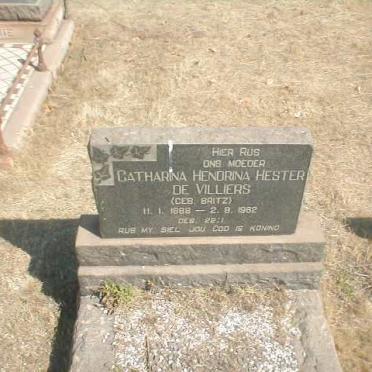 VILLIERS Catharina Hendrina Hester, de nee BRITZ 1888-1962