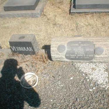 VERMAAK Sybil nee. FRANCIS 1906-1979