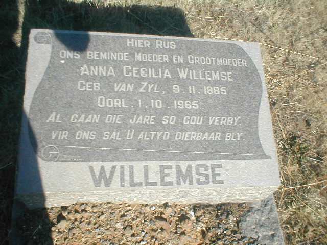 WILLEMSE Anna Cecilia geb. VAN ZYL 1885-1965