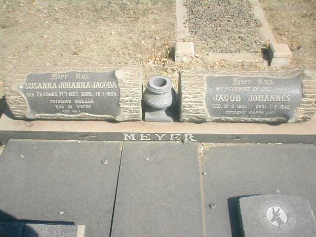 MEYER Jacob Johannes 1891-1946 & Susanna Johanna Jacoba ERASMUS 1897-1965