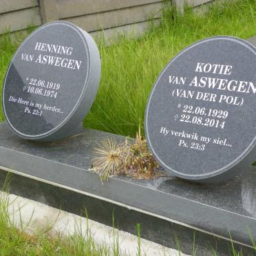 ASWEGEN Henning, van 1919-1974 &amp; Kotie VAN DER POL 1929-2014