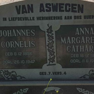 ASWEGEN Johannes Cornelius, van 1886-1947 &amp; Anna Margaretha Catharina 1899-1964