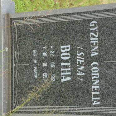 BOTHA Gyziena Cornelia 1912-1997