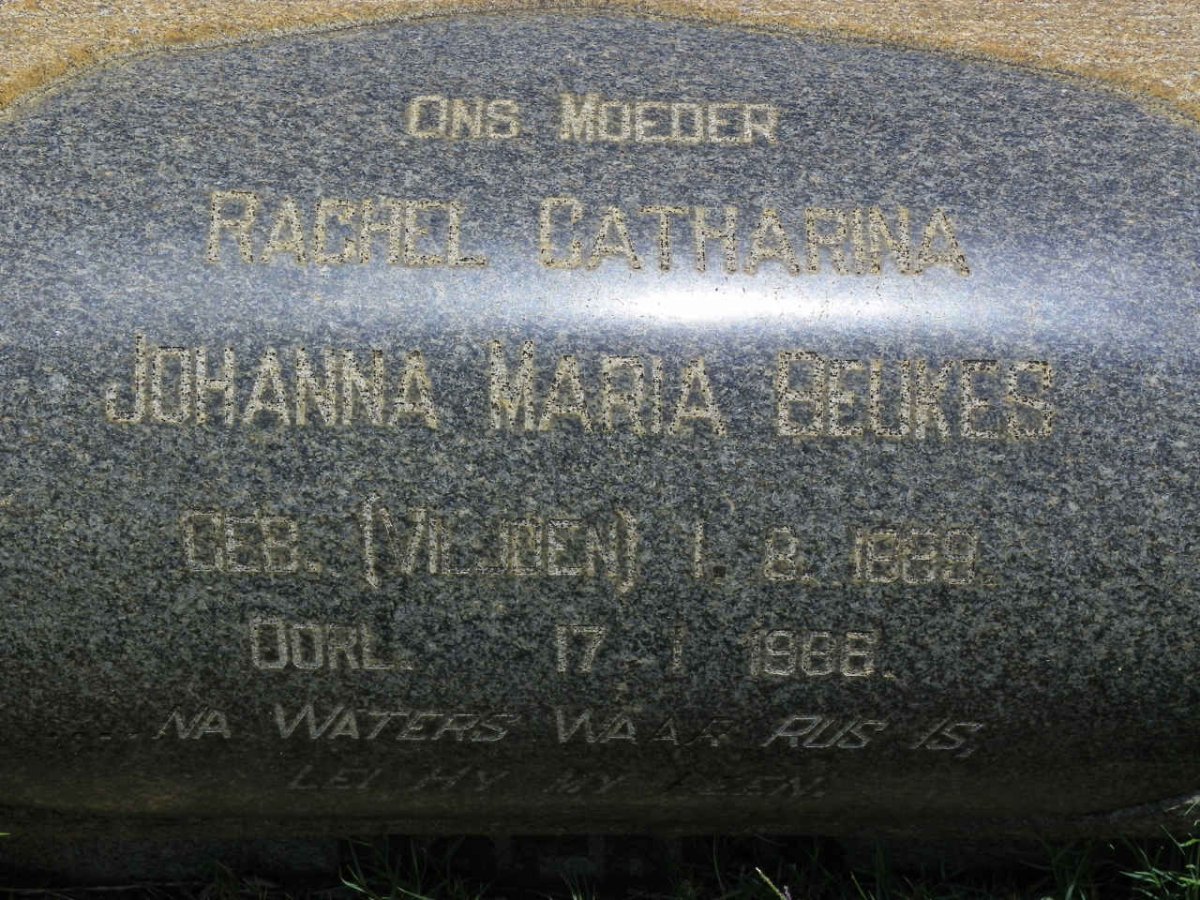 BEUKES Jan Hendrik 1886-1961 & Rachel Catharina Johanna Maria VILJOEN 1889-1986