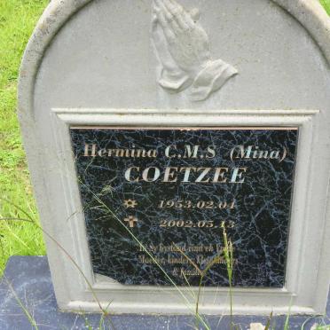 COETZEE Hermina C.M.S. 1953-2002