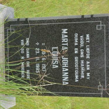 COMBRINK Marta Johanna Louisa 1917-1995