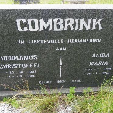 COMBRINK Hermanus Christoffel 1922-1980 &amp; Alida Maria 1928-1993