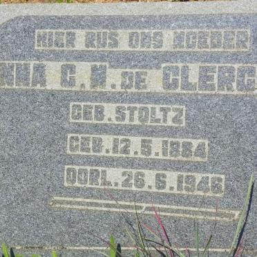 CLERCQ Anna C.M., de nee STOLTZ 1884-1946