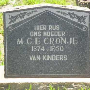 CRONJE M.C.E. 1874-1950