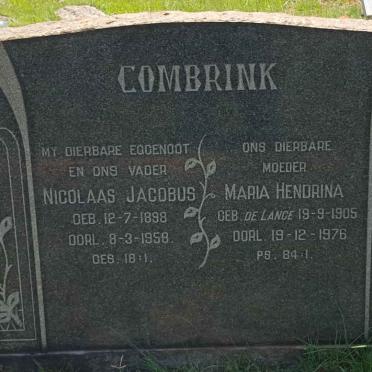 COMBRINK Nicolaas Jacobus 1898-1958 &amp; Maria Hendrina DE LANGE 1905-1976