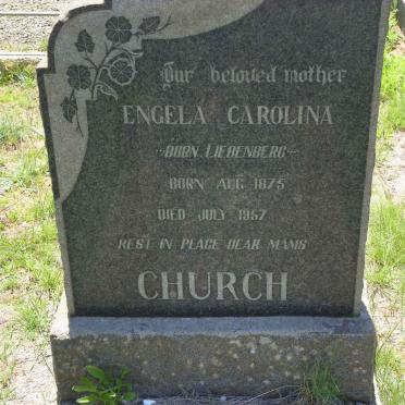 CHURCH Engela Carolina nee LIEBENBERG 1875-1957
