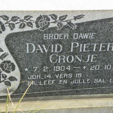 CRONJE David Pieter 1904-1981
