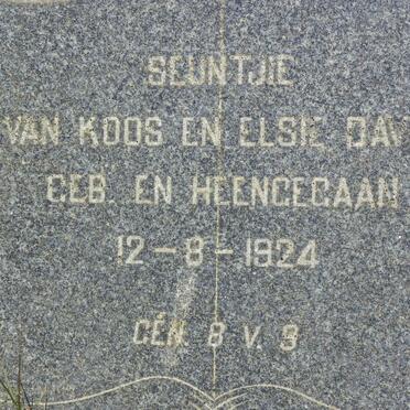 DAVEL Jacobus Stephanus 1894-1957 &amp; Elsie Catherina BALLOT 1893-1958 :: DAVEL 1924-1924