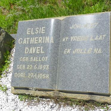 DAVEL Jacobus Stephanus 1894-1957 &amp; Elsie Catherina BALLOT 1893-1958 :: DAVEL 1924-1924