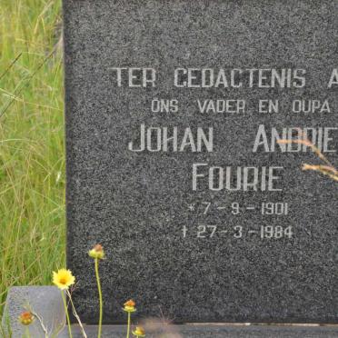 FOURIE Johan Andries 1901-1984