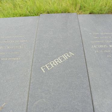 FERREIRA Jacobus Marthinus 1934-1980 :: FERREIRA Jacobus Marthinus 1968-1992