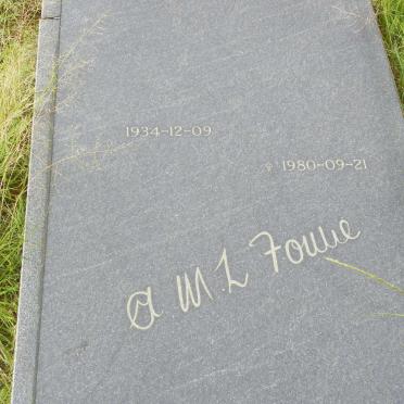 FOURIE A.M.L. 1934-1980