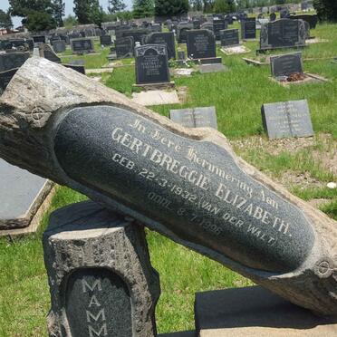 FOURIE Gertbreggie Elizabeth nee VAN DER WALT 1932-1996