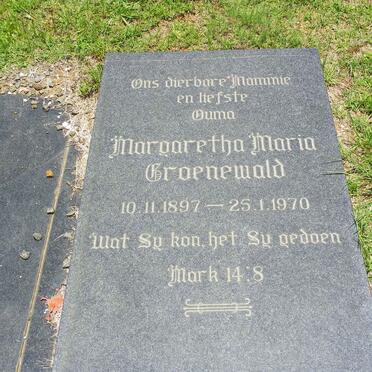 GROENEWALD Margaretha Maria 1897-1970