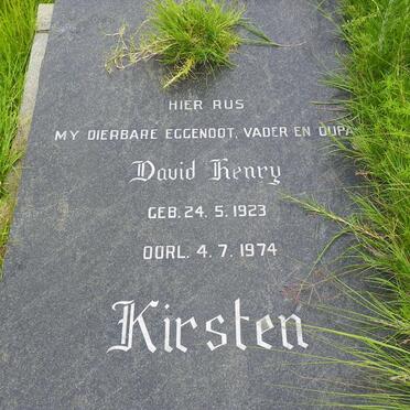 KIRSTEN David Henry 1923-1974 &amp; Martha Christina Elizabeth ROESTOFF 1926-2009