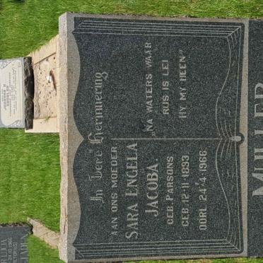 MULLER Sara Engela Jacoba nee PARSONS 1893-1966